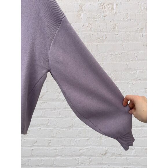 Dynamite Luca Puff Sleeve V neck Lilac Purple Sweater Small - Picture 5 of 6